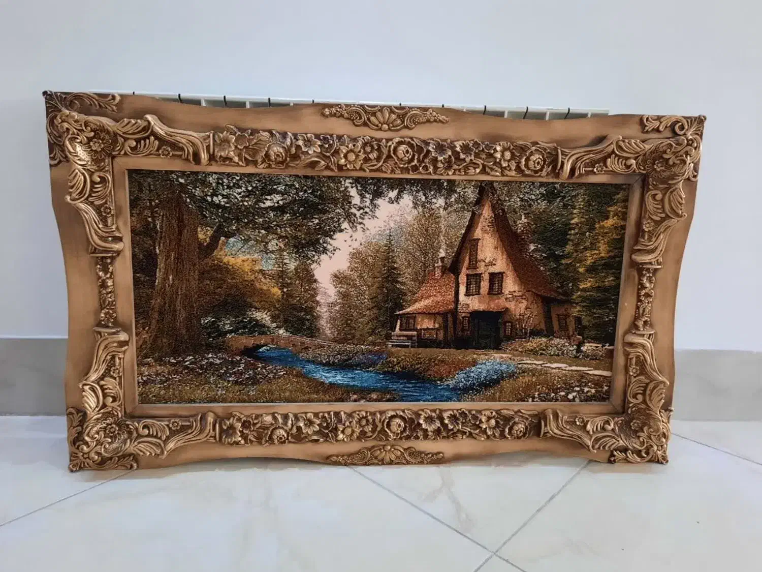 تابلو با قاب چوبی|تابلو فرش|قم, انسجام|دیوار