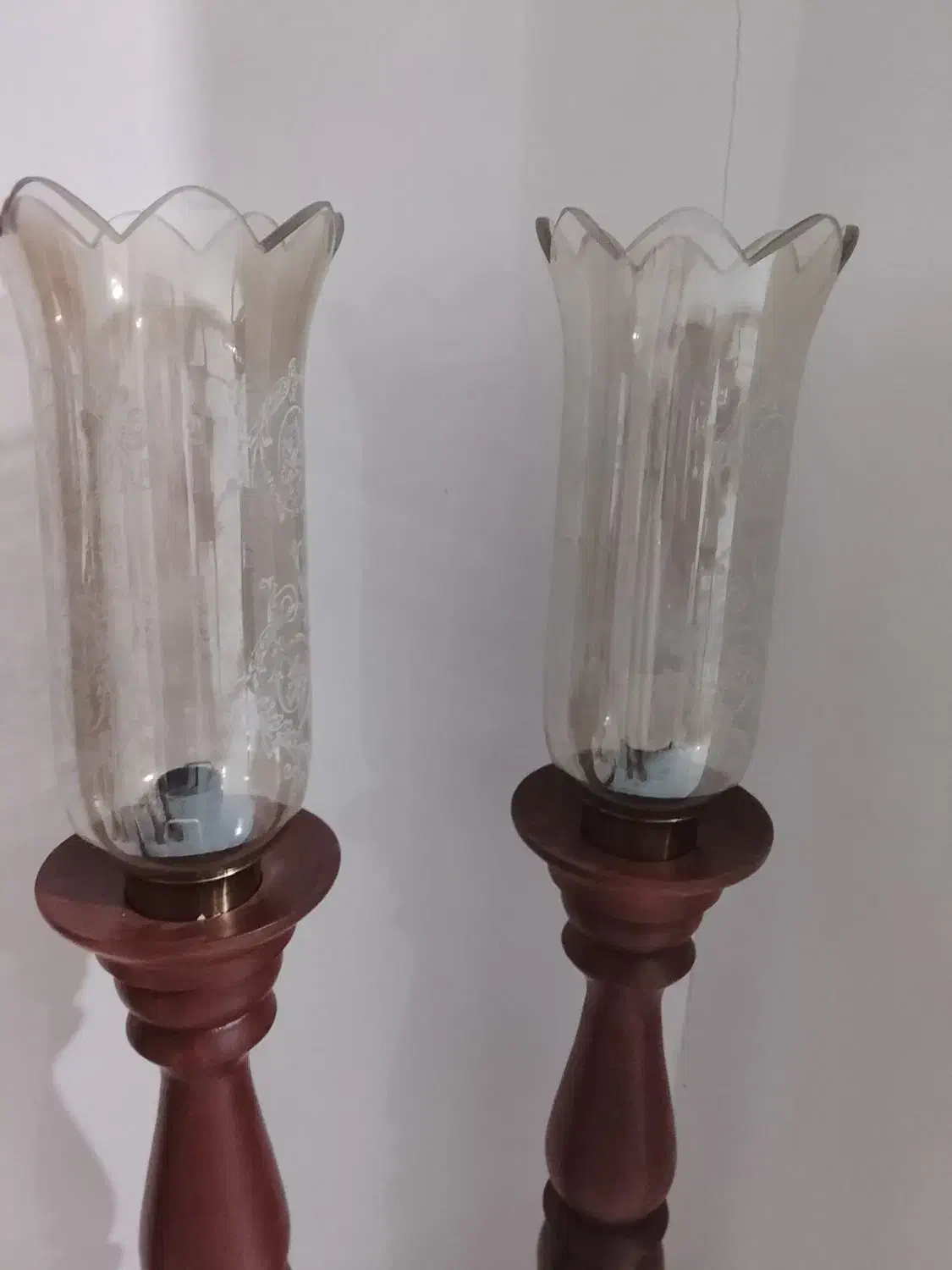 شمعدان دو عدد چوب نو|لوستر و چراغ آویز|محمدیه-قزوین, |دیوار