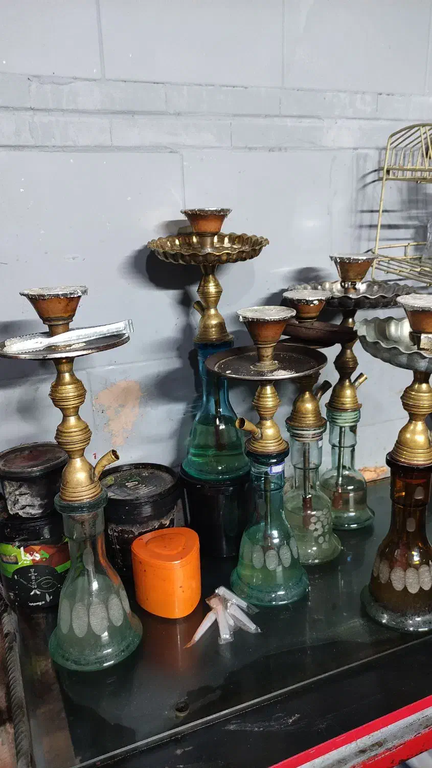 تعدادی قلیان برنجی قهوه خانه|کلکسیون و سرگرمی|لنگرود, |دیوار