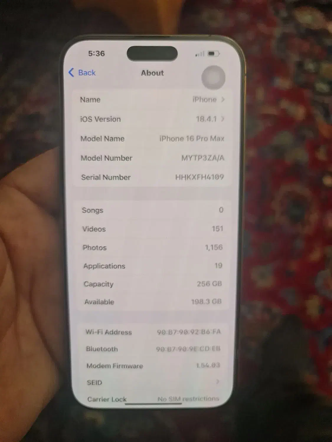 16پرو مکس در حد نو|موبایل|تهران, شهرک کوهسار|دیوار