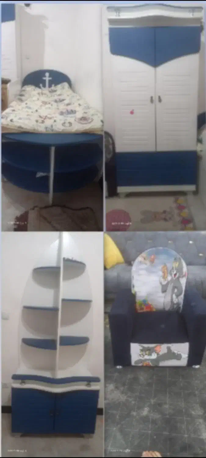 سرویس خواب کودک نوجوان|تخت و سرویس خواب|فولادشهر, A2|دیوار