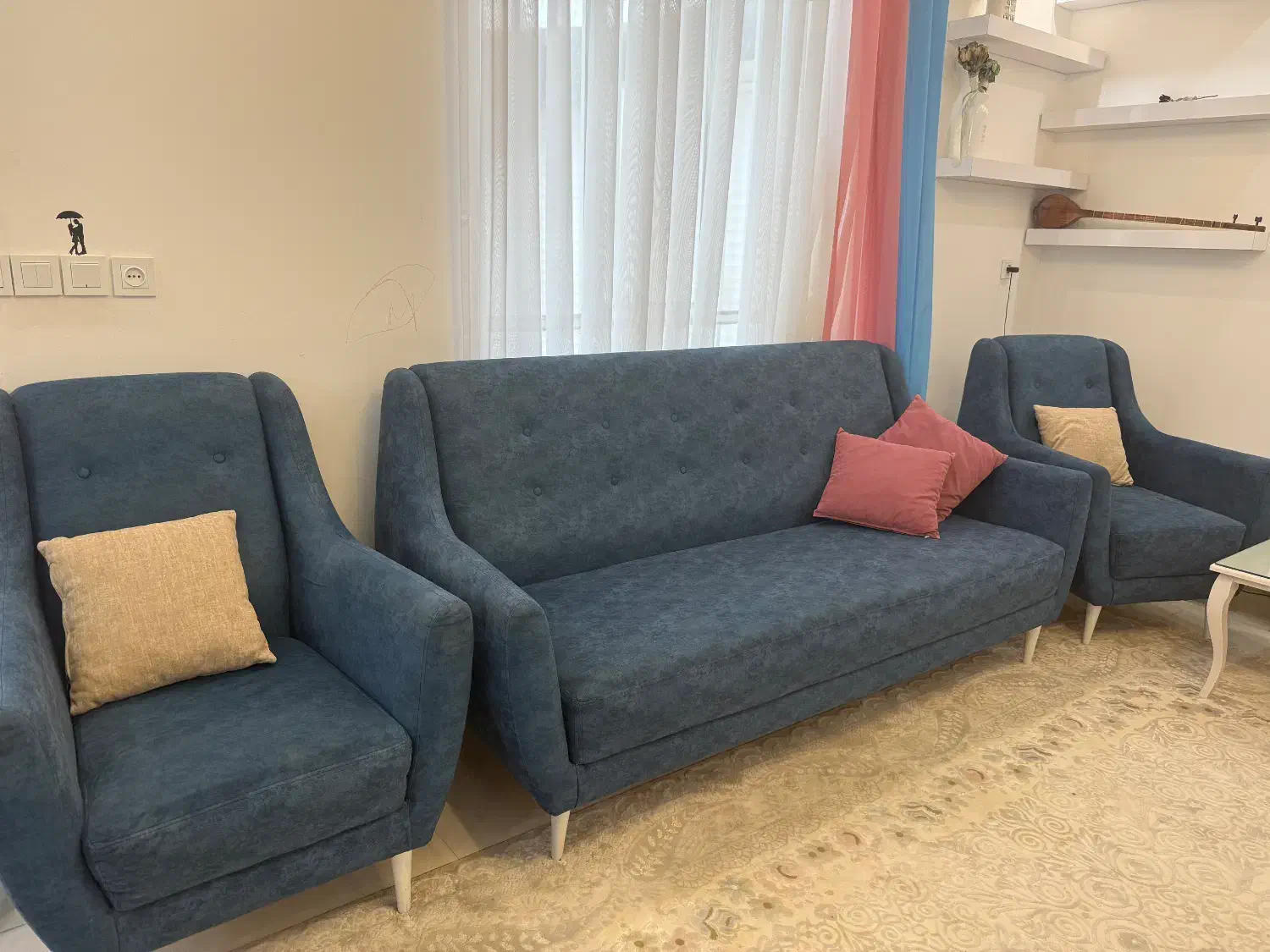 مبلمان ۱۰ نفره|مبلمان خانگی و میز عسلی|تربت جام, والفجر|دیوار