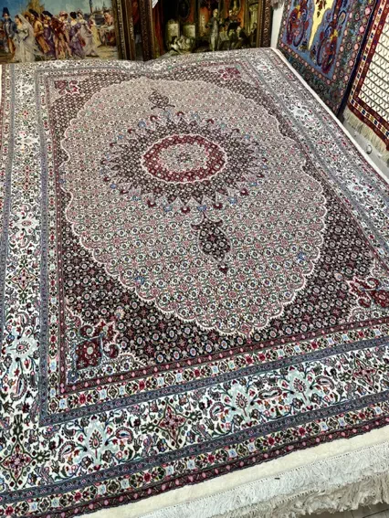 فرش نه متری جفت ماهی گل ابریشم|فرش|تهران, سعادت‌آباد|دیوار