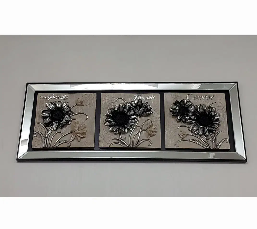 تابلو آینه ای گل برجسته|تابلو، نقاشی، عکس|اسلام‌شهر, شهرک قائمیه|دیوار