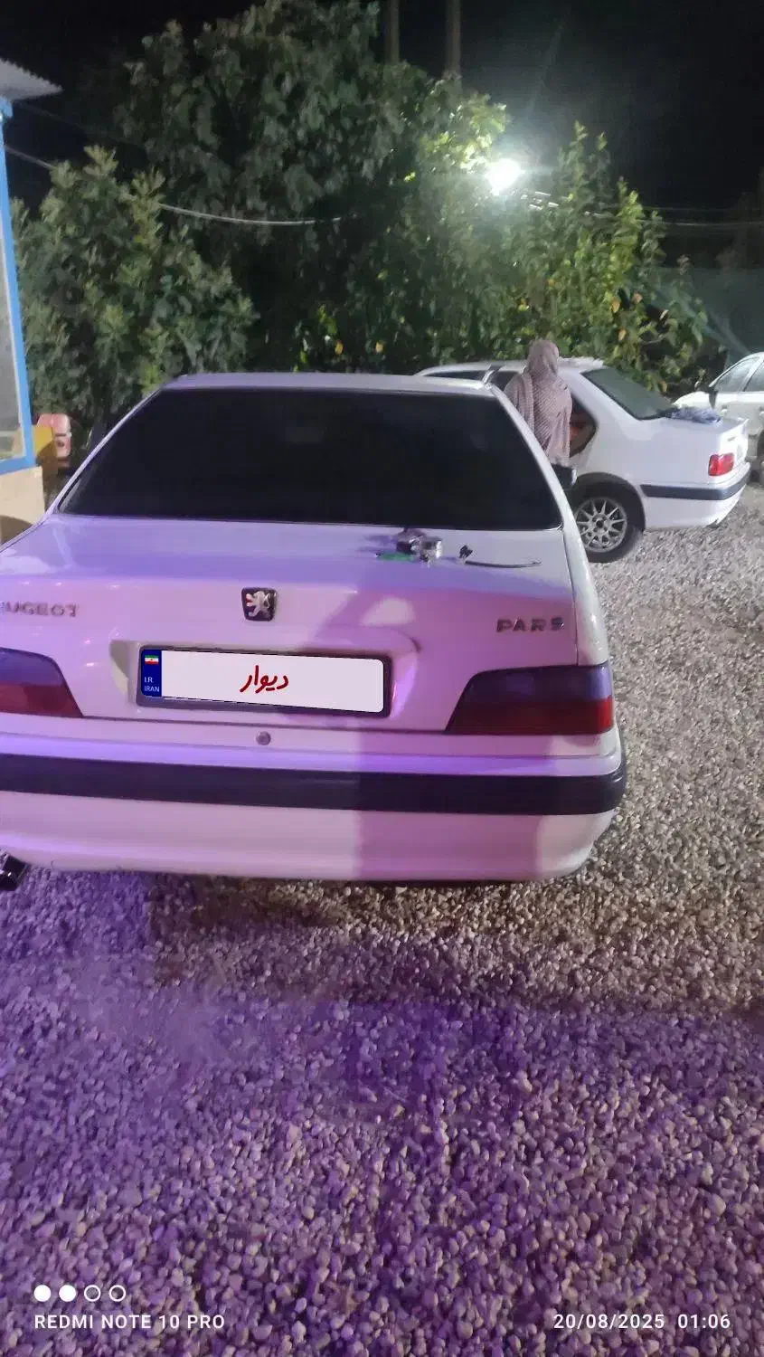 پژور پارس تیوفا . مدل ۲۲/۱۱/۹۶ رنگ سفید|خودرو سواری و وانت|کهنوج, |دیوار