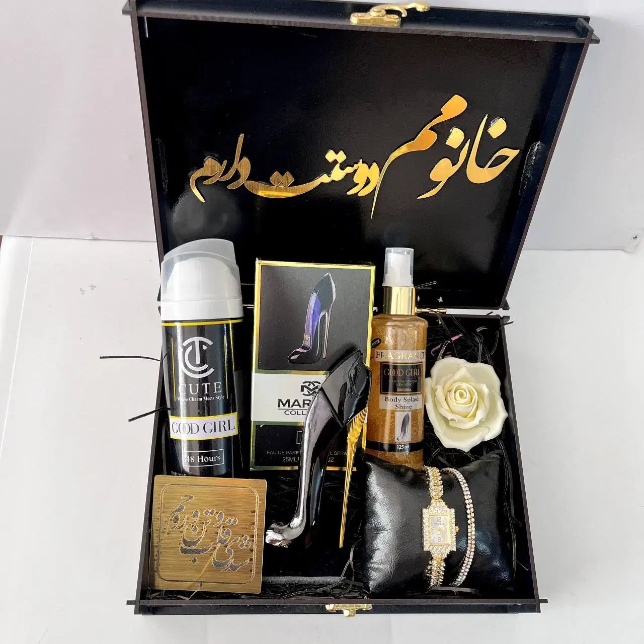 باکس هدیه چوبی لوکس و زیبای زنانه  ساعت نگیندار|آرایشی، بهداشتی، درمانی|مشهد, رضاشهر|دیوار