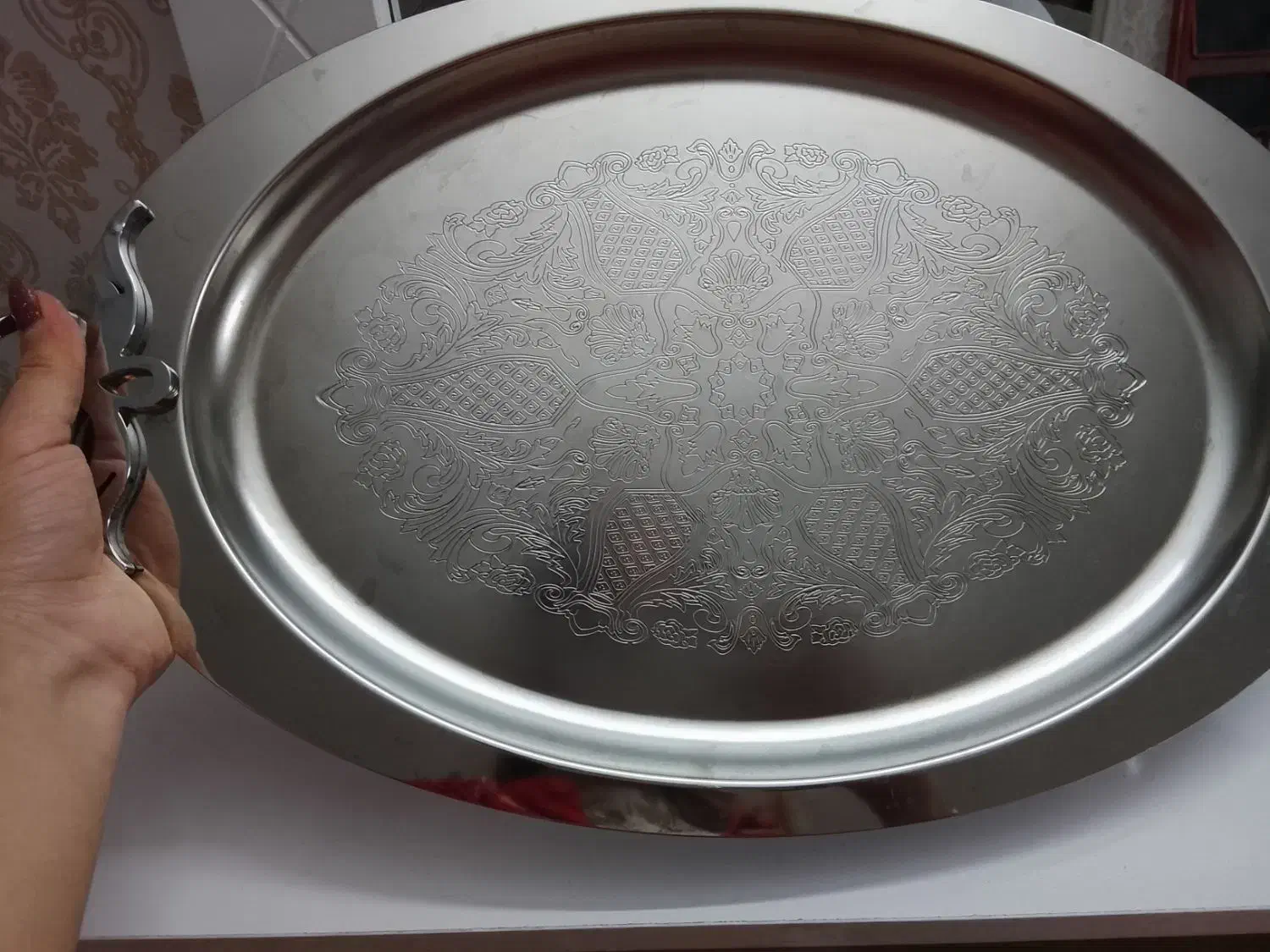 سینی استیل|ظروف سرو و پذیرایی|بروجرد, |دیوار