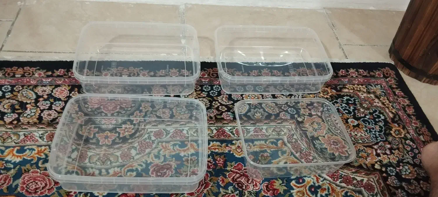 ظرف پلاستیکی در دو سایز مختلف|ظروف نگهدارنده، پلاستیکی، یک‌بارمصرف|فردیس, شهرک ارم|دیوار