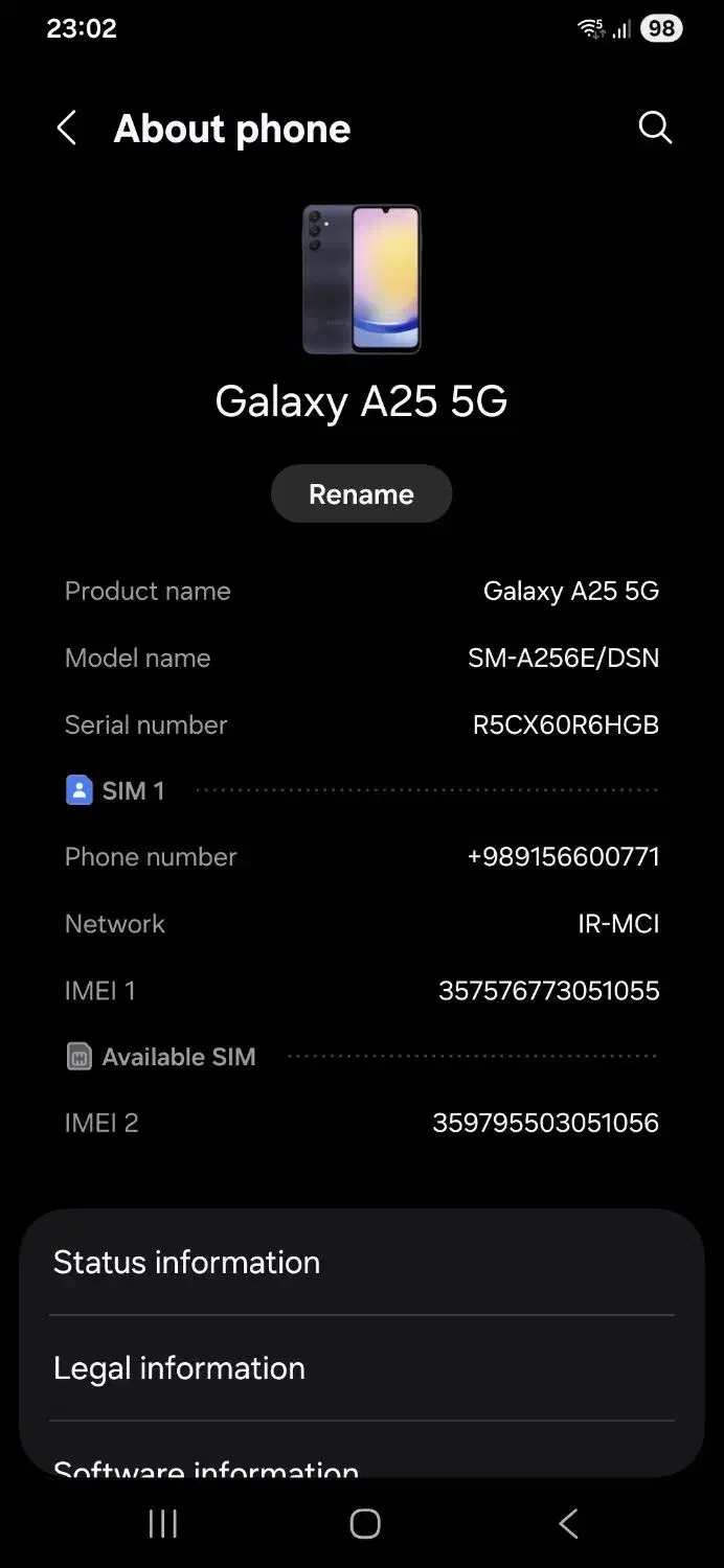 galaxy a25 آبی|موبایل|مشهد, دانشجو|دیوار