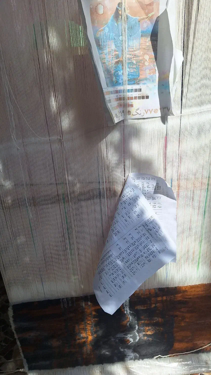 دار قالی با نخ و نقشه|تابلو فرش|نوشهر, |دیوار