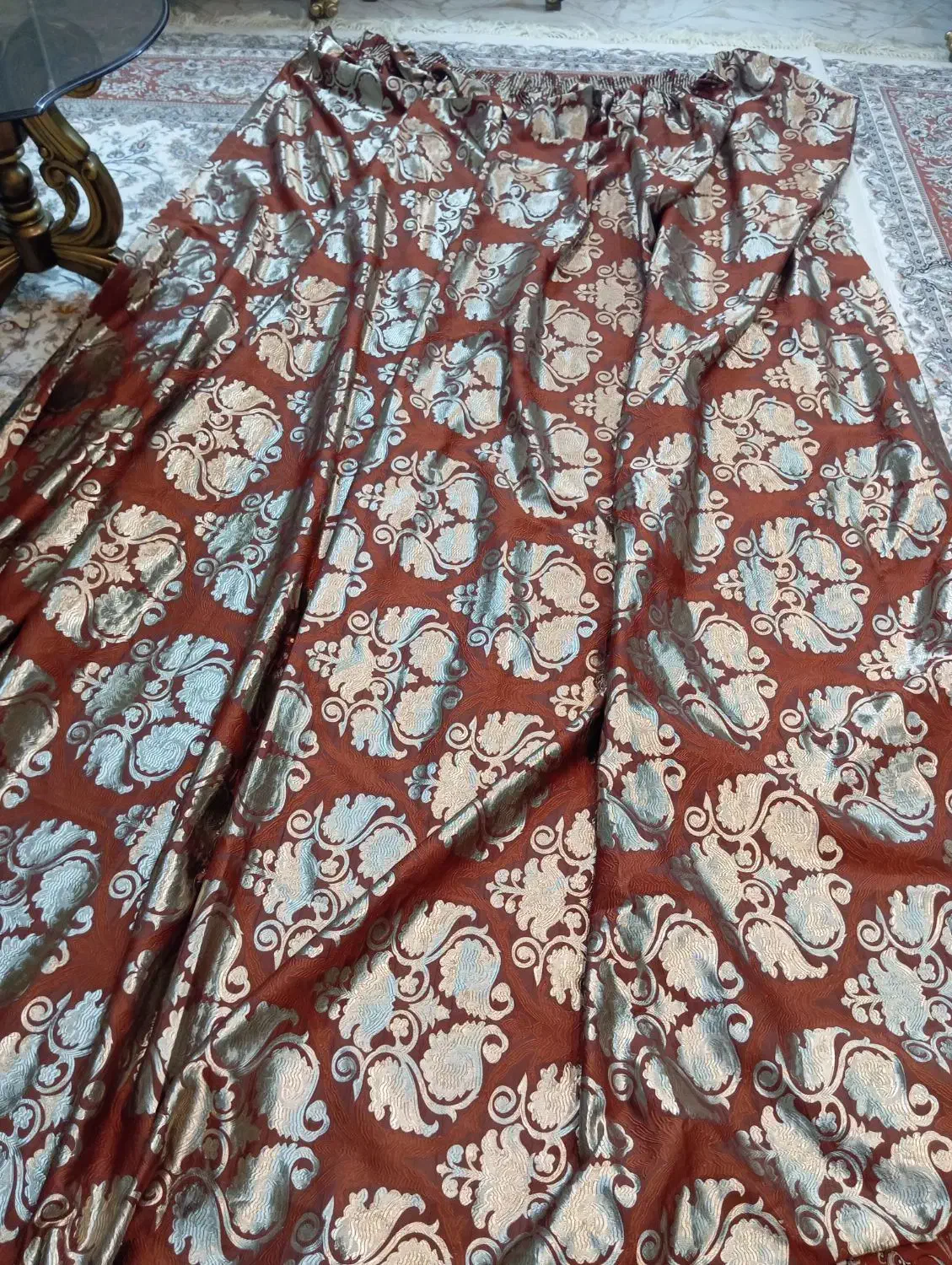 دستک پرده پرده ترک عروس پرده جهیزیه|پرده، رانر، رومیزی|مشهد, طلاب|دیوار