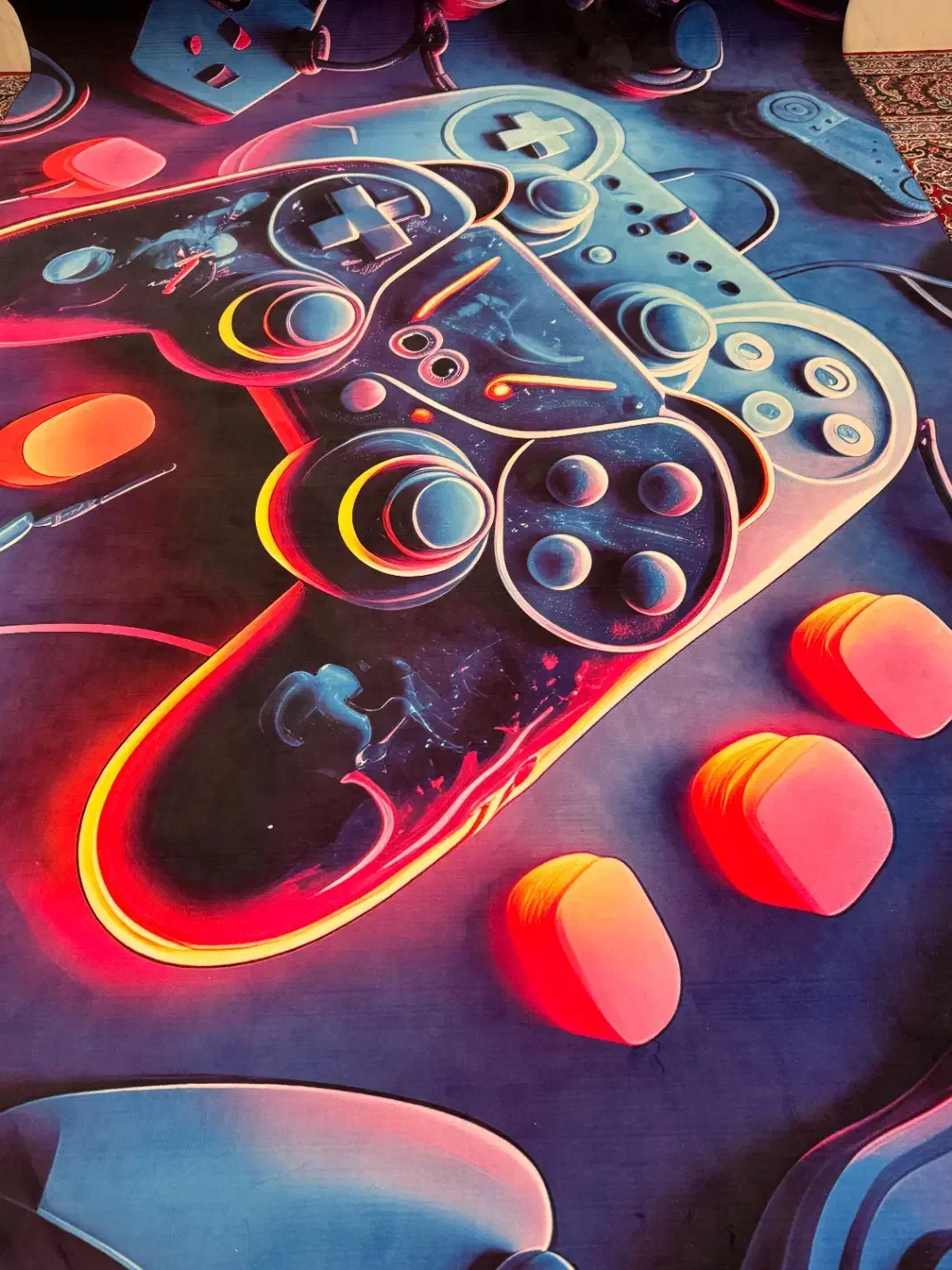 قالیچه طرح گیمینگ مخصوص اتاق گیم|فرش|شهرضا, |دیوار