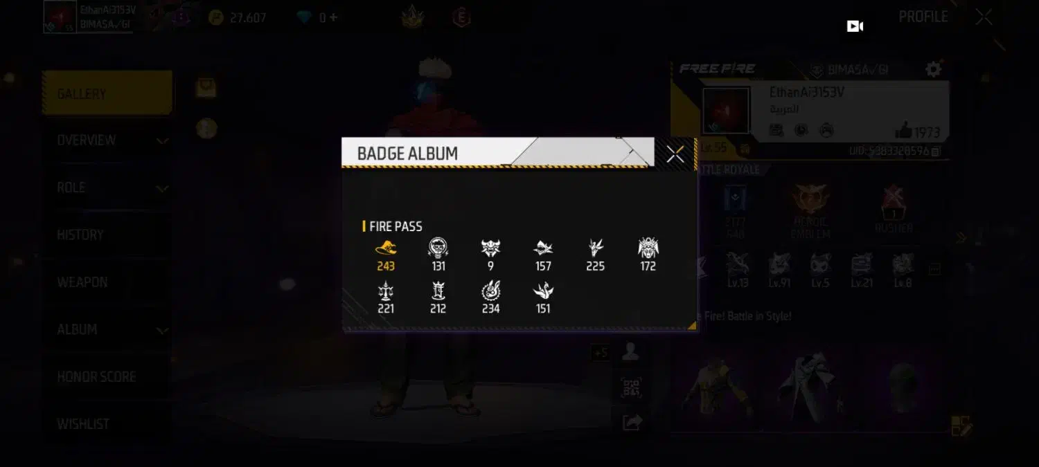 اکانت فری فایر|کنسول، بازی ویدئویی و آنلاین|شیراز, دشت چنار|دیوار