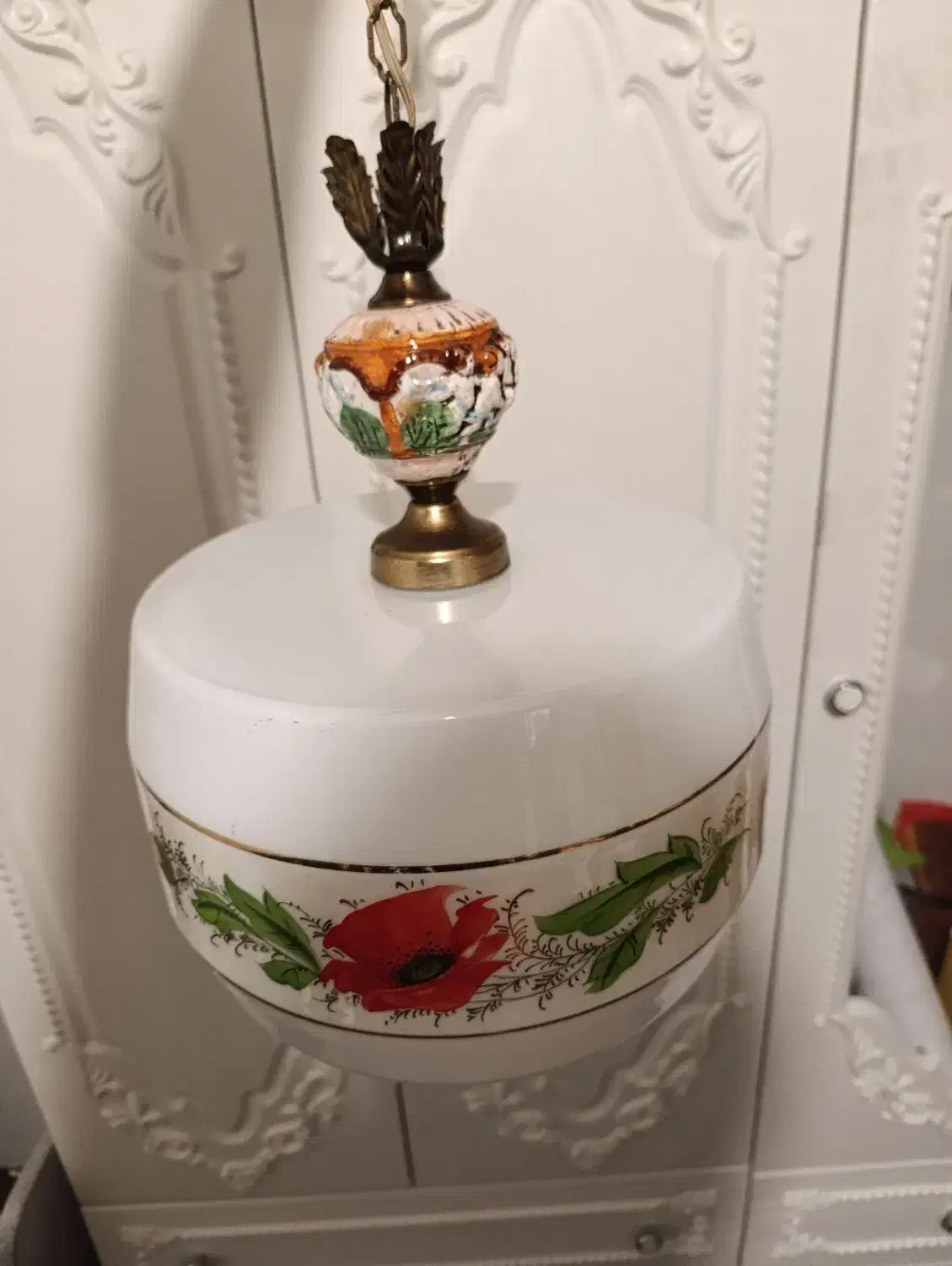 لوستر چینی قدیمی|لوستر و چراغ آویز|مشهد, ادیب نیشابوری (شهرک غرب)|دیوار