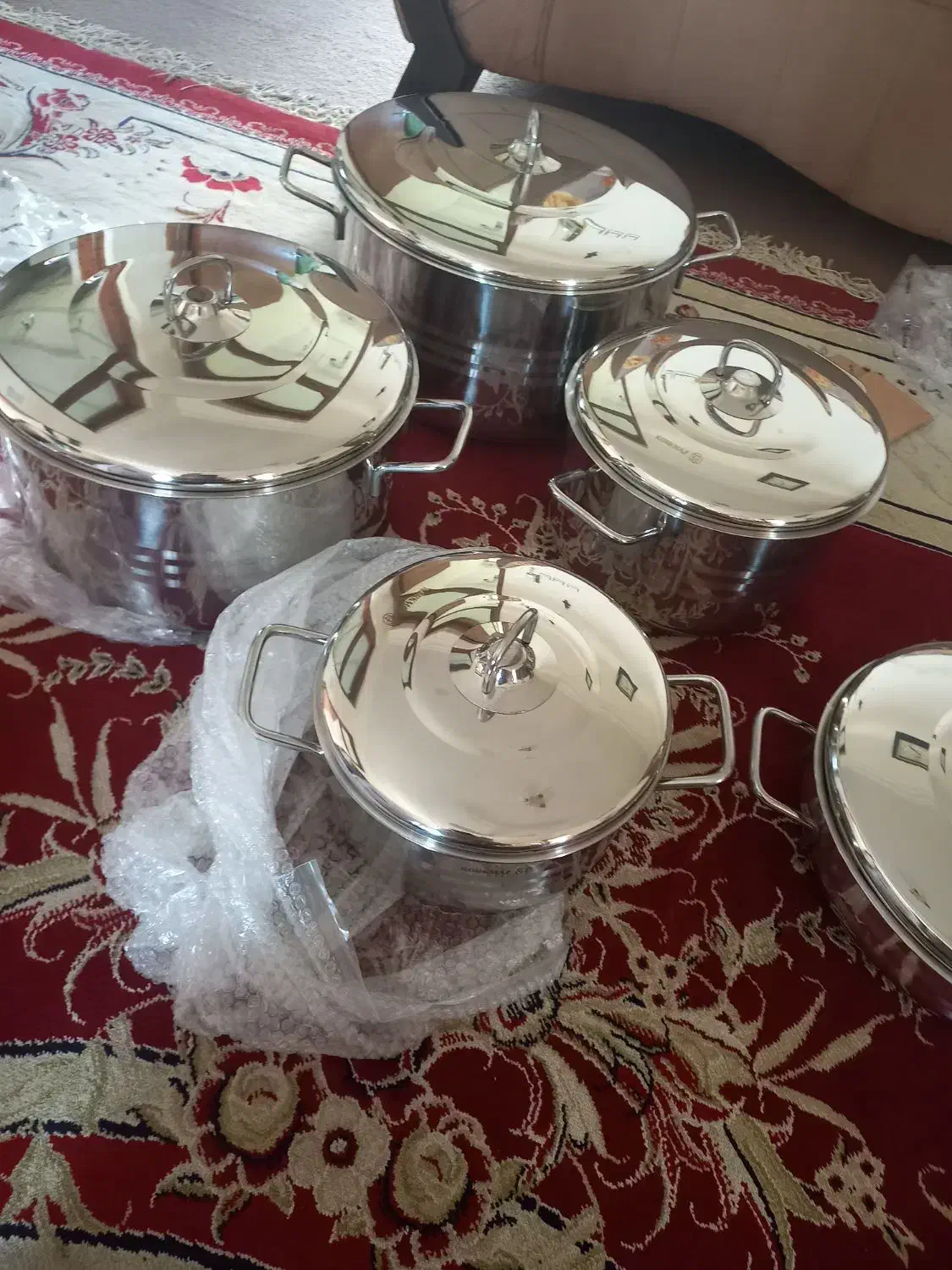 قابلمه استیل ۱۰ پارچه استیل ترکیه کرکماز نو|ظروف پخت‌وپز|بهنمیر, |دیوار