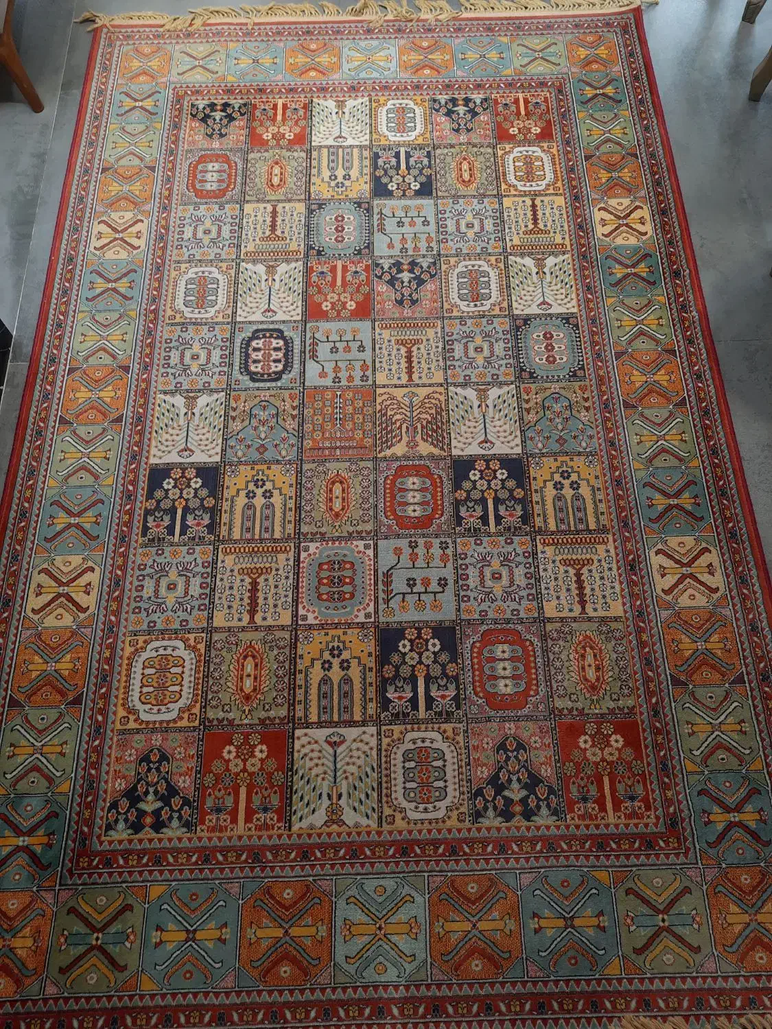 فرش طرح ابریشم  ماشینی درحدنوبسیارتمیز|فرش|اصفهان, کوی امام|دیوار