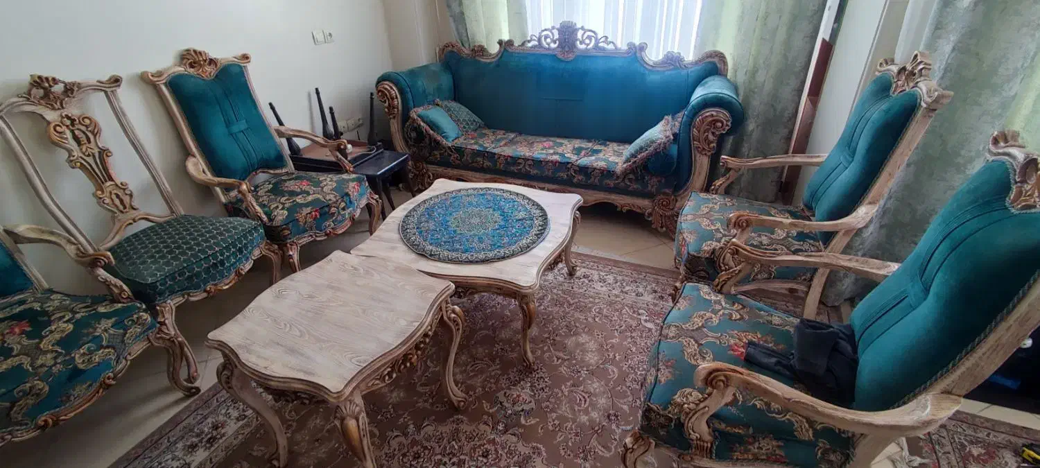 مبل مبلمان چوبی سلطنتی میز ناهار خوری|مبلمان خانگی و میز عسلی|اصفهان, جلالیه|دیوار