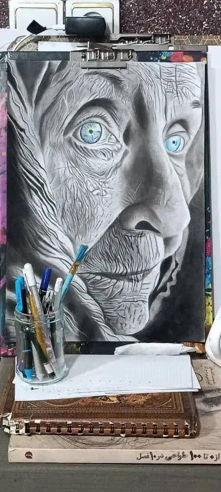 قبول سفارش طراحی و سیاه قلم|تابلو، نقاشی، عکس|زنجان, |دیوار