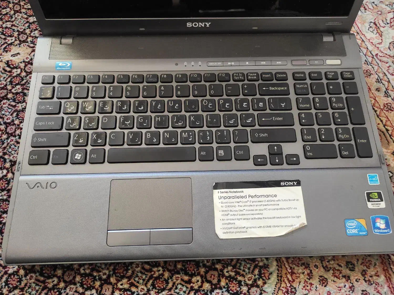 آگهی فروش لپتاپ Sony VAIO F-Series|رایانه همراه|برازجان, |دیوار