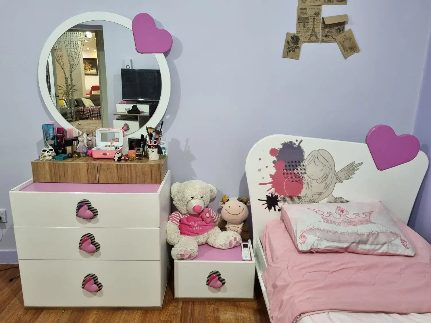 فروش سرویس خواب دخترانه|تخت و سرویس خواب|اهواز, شهرک نفت|دیوار