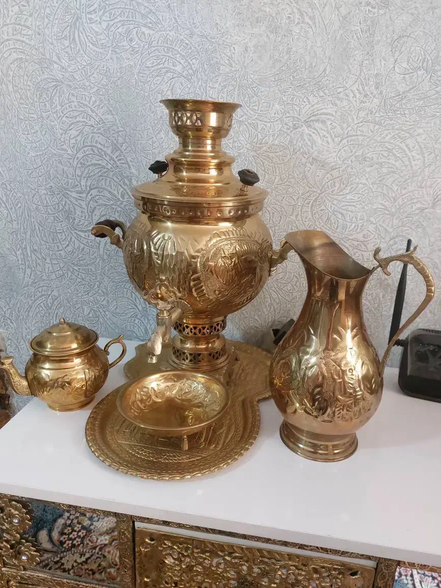 سروبس سماور شش لیتری نو|کلکسیون اشیاء عتیقه|کرج, گلشهر|دیوار