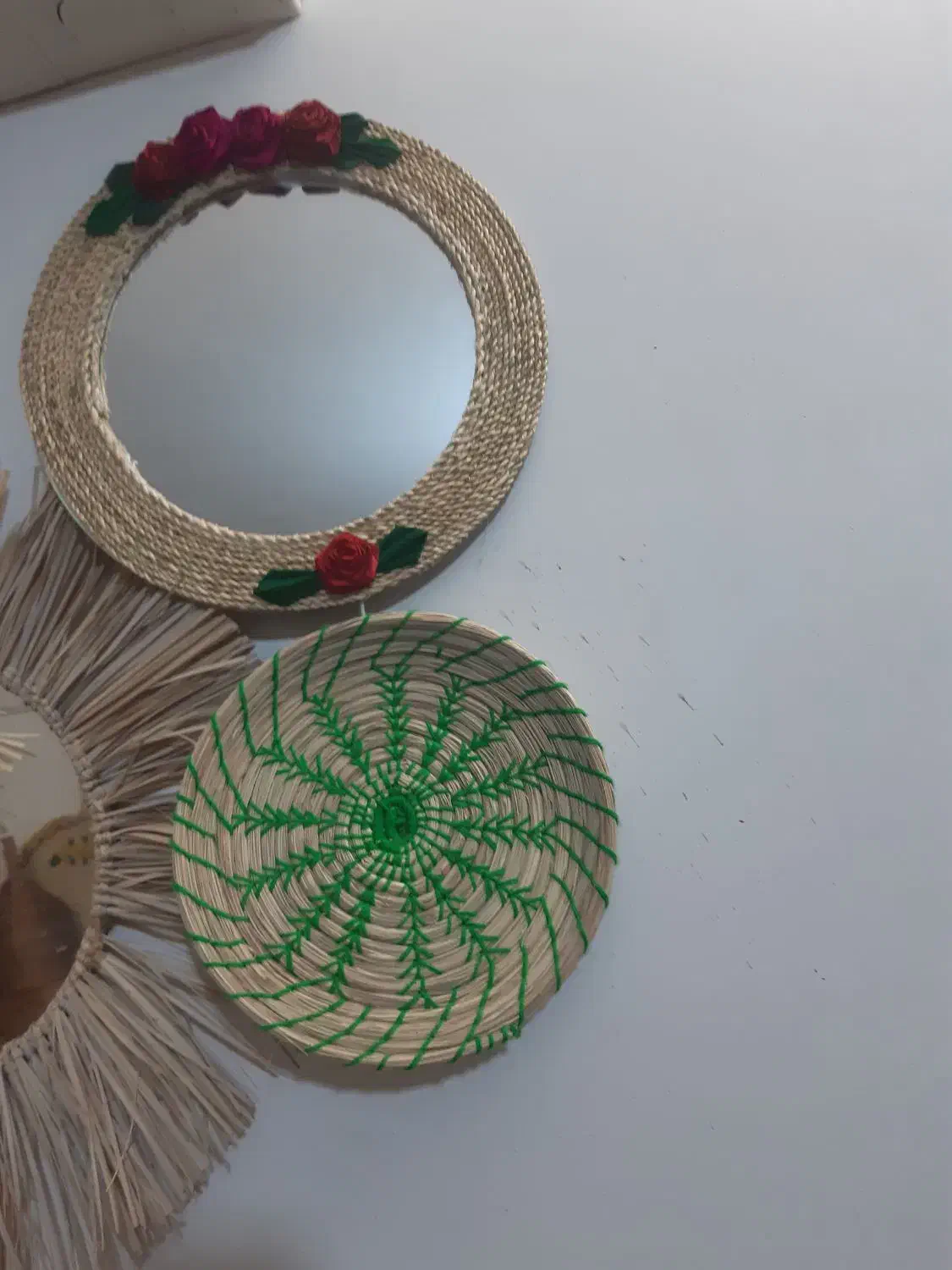 انواع مختلف دیوار کوب حصیری هدیه مادر|آینه|قم, میرزائیه|دیوار