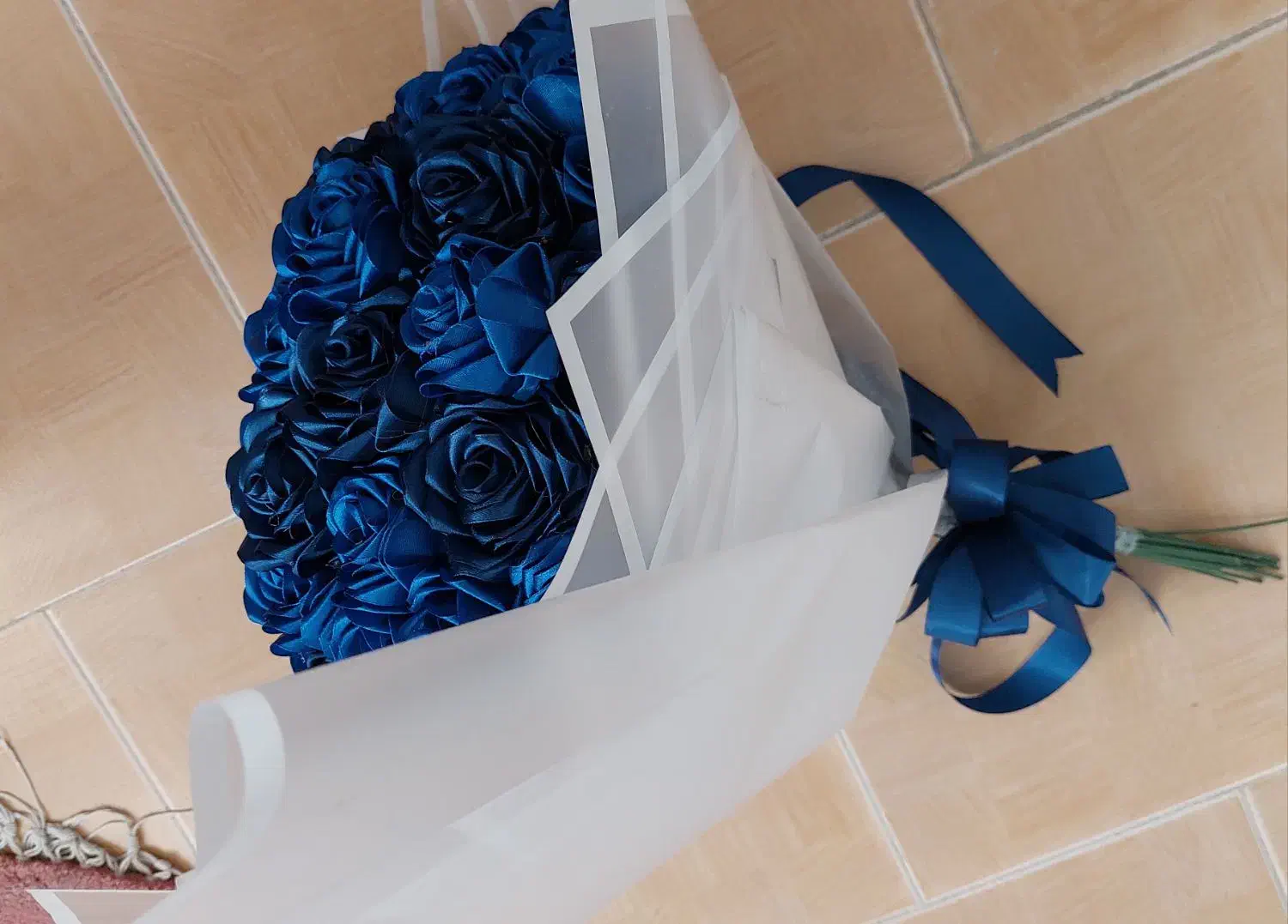 دسته گل ربانی 55 شاخه|گل مصنوعی|رباط‌کریم, رباط‌کریم|دیوار