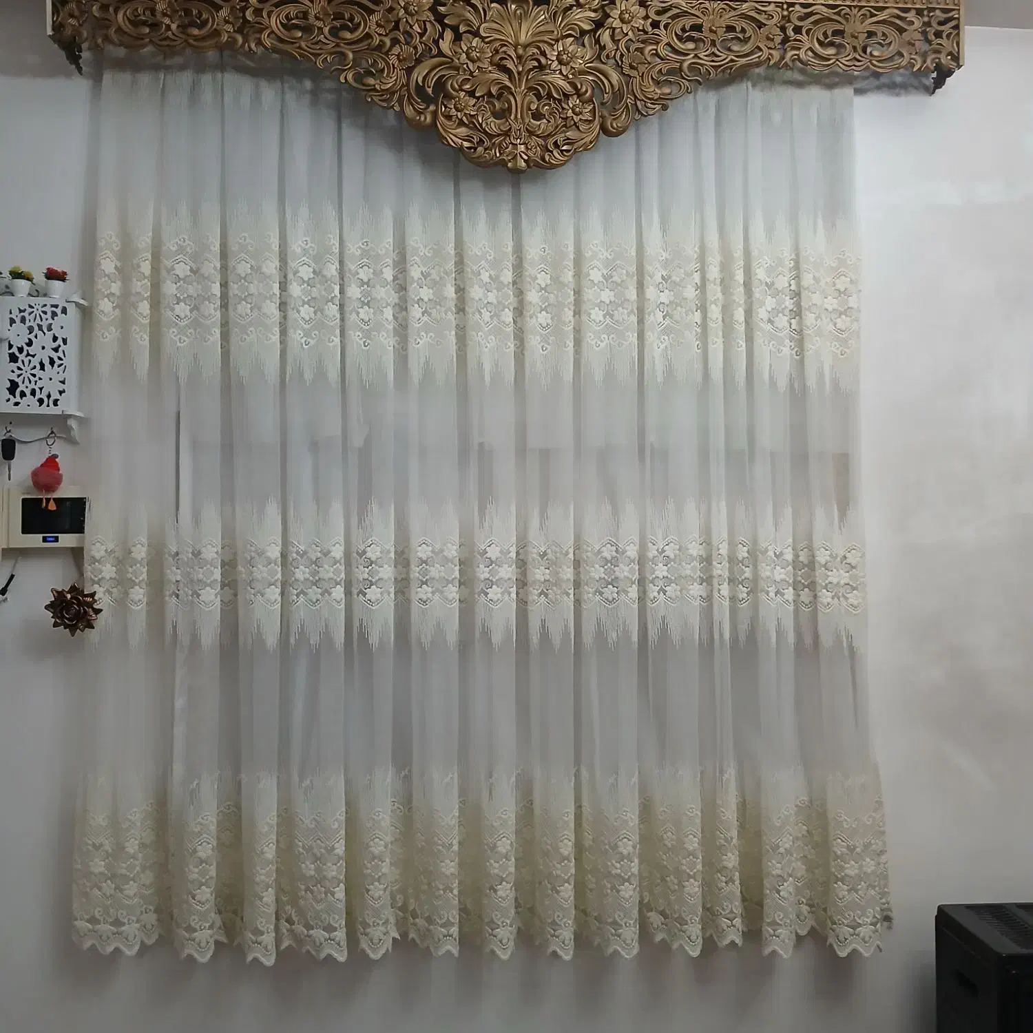 پرده همراه کتیبه|پرده، رانر، رومیزی|سیاهکل, |دیوار