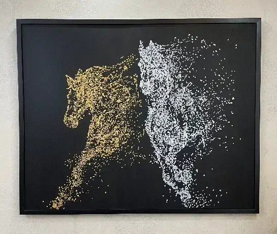 تابلو رنگ روغن اسب سرکش|تابلو، نقاشی، عکس|اراک, |دیوار