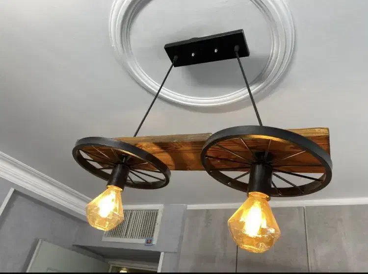 لوستر ترکیب چوب وفلز|لوستر و چراغ آویز|تهران, امیرآباد|دیوار