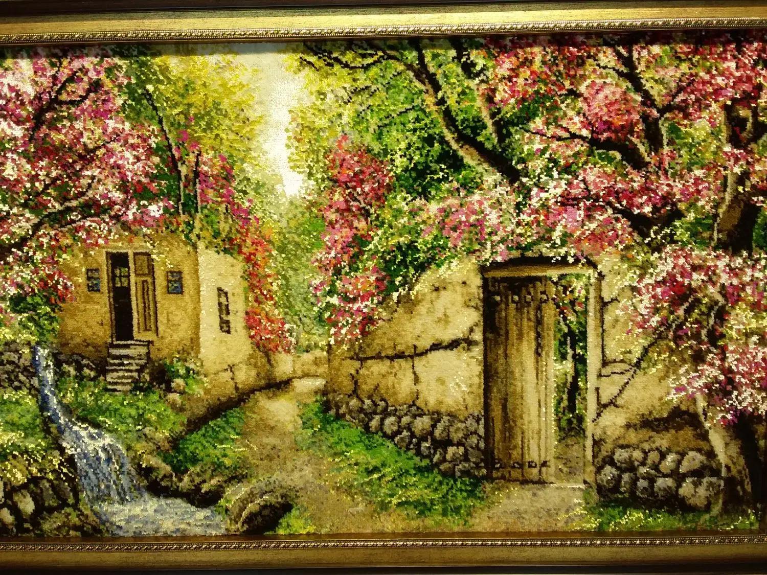 تابلو فرش باغ گیلاس آبشار|تابلو فرش|تهران, علم و صنعت|دیوار