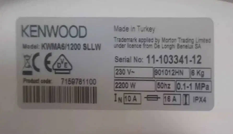 لباسشویی ۶کیلویی کنوود درحدنو|ماشین لباسشویی و خشک‌کن لباس|پرند, فاز ۱|دیوار