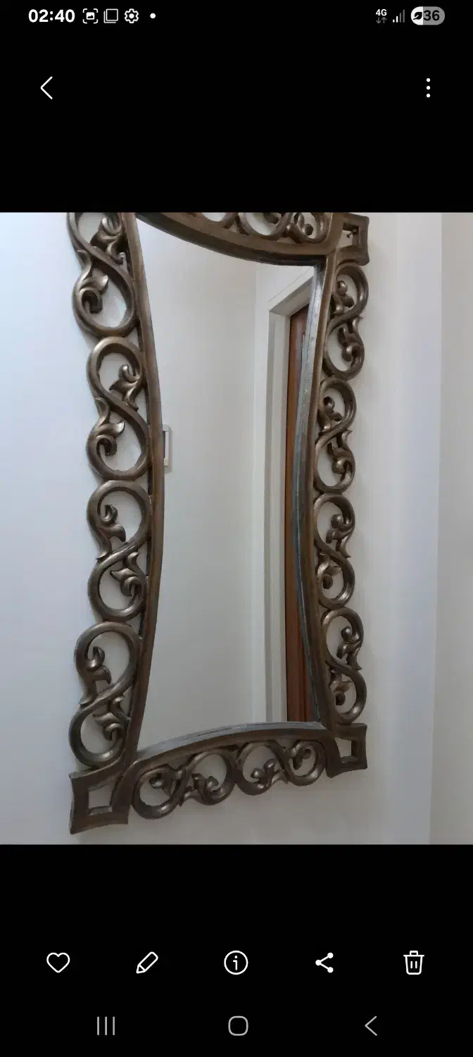 آینه قدی رزینی برنزی رنگ|آینه|لواسان, |دیوار