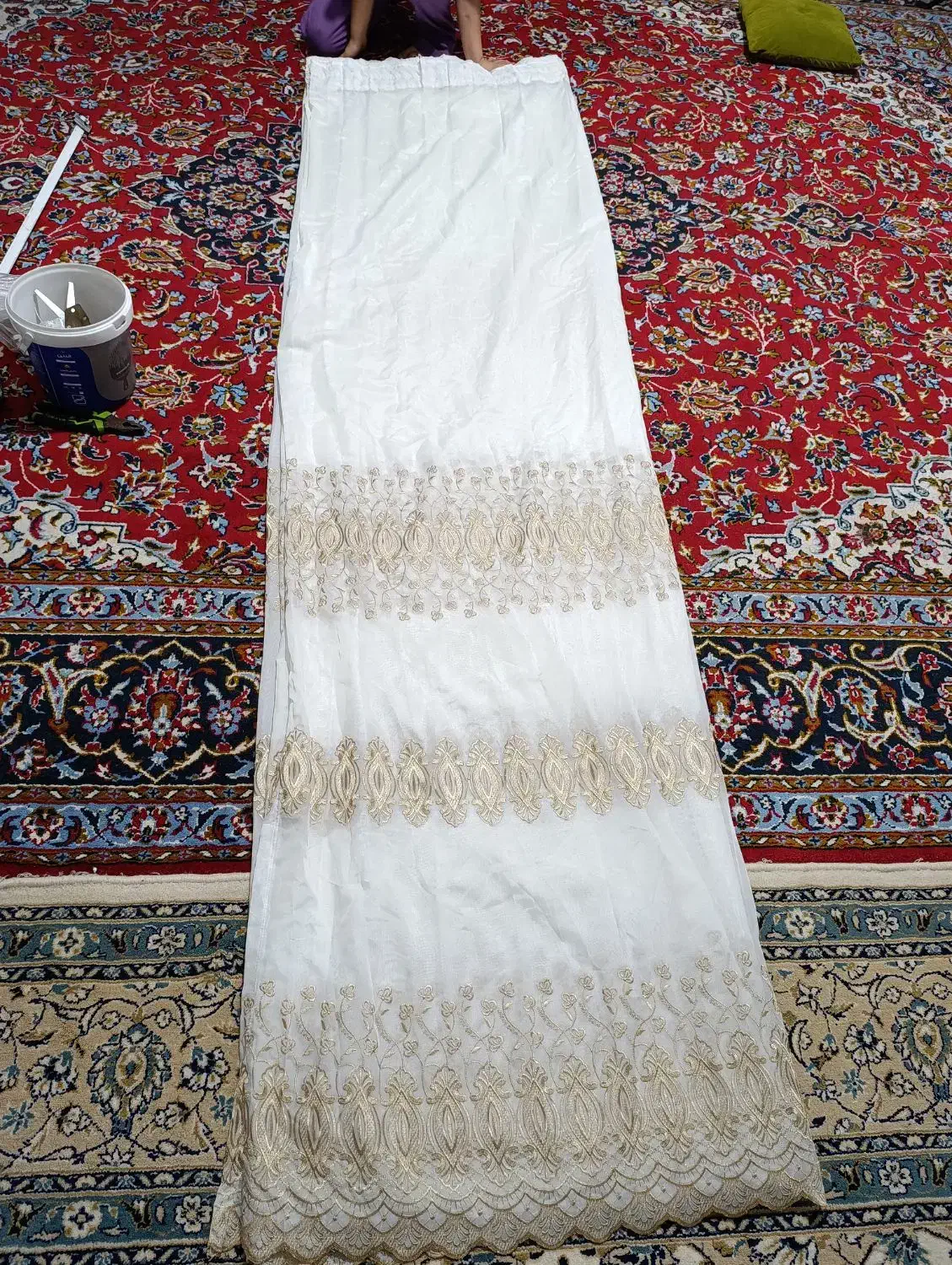 پرده پذیرایی پنج متردردونیم|پرده، رانر، رومیزی|علیآباد کتول, |دیوار