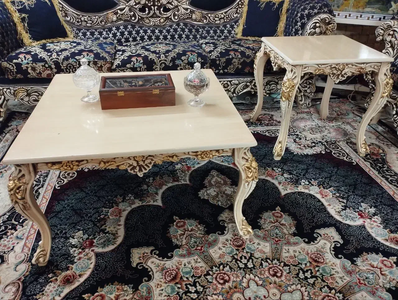 مبل سلطنتی 9نفره به همراه ناهارخوری|مبلمان خانگی و میز عسلی|پاکدشت, خاتون آباد|دیوار