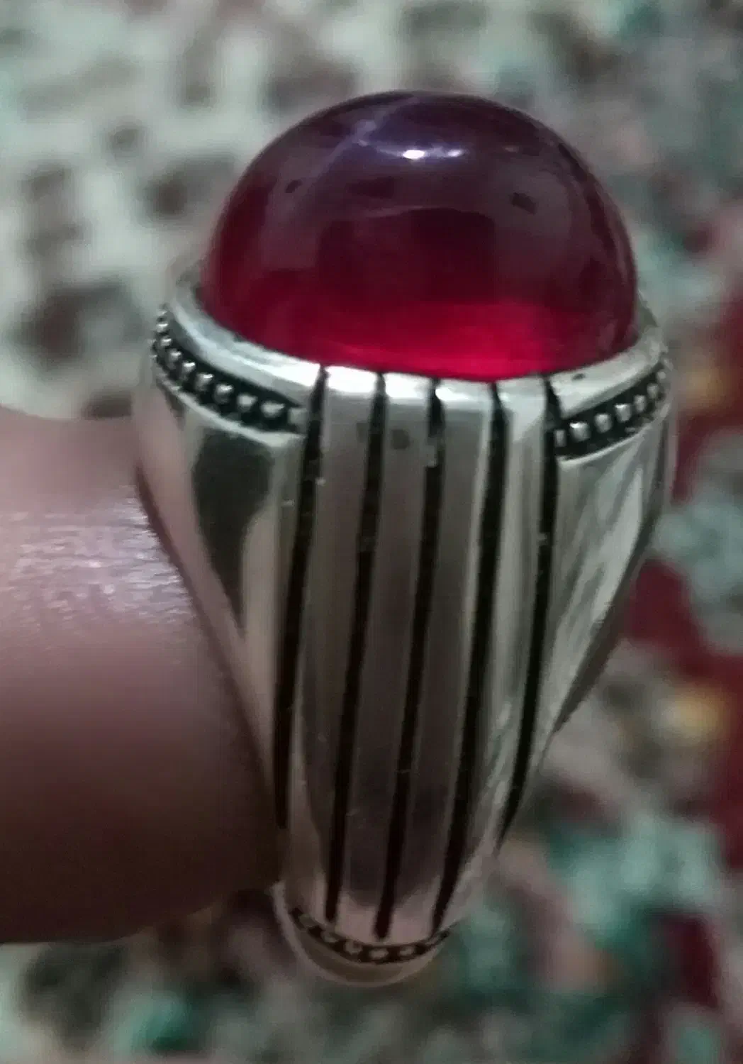 انگشتر نقره یاقوت|جواهرات|کرمانشاه, |دیوار