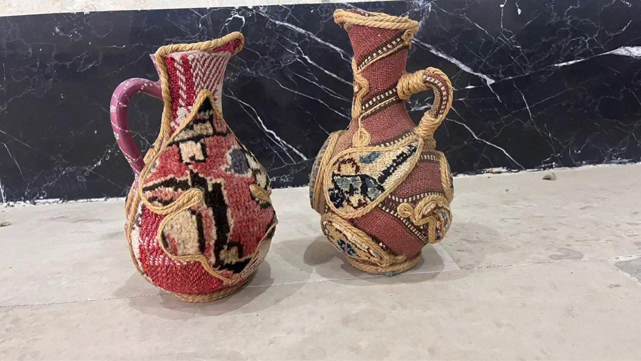 کوزه فرش بافت قدیمی|کلکسیون اشیاء عتیقه|گرمدره, |دیوار