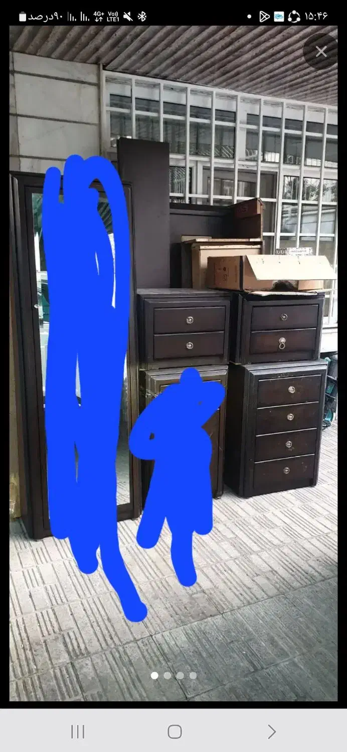 تخت خواب دونفره تشک پاتختی.وتخت بچه|تخت و سرویس خواب|کرمان, |دیوار