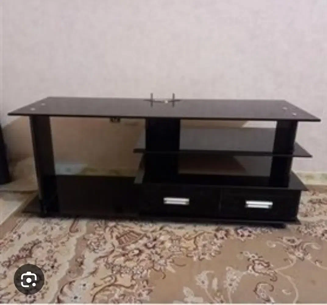 زیری تیلویزیونی شیشه ای تمام مشکی|میز تلویزیون|بهبهان, |دیوار