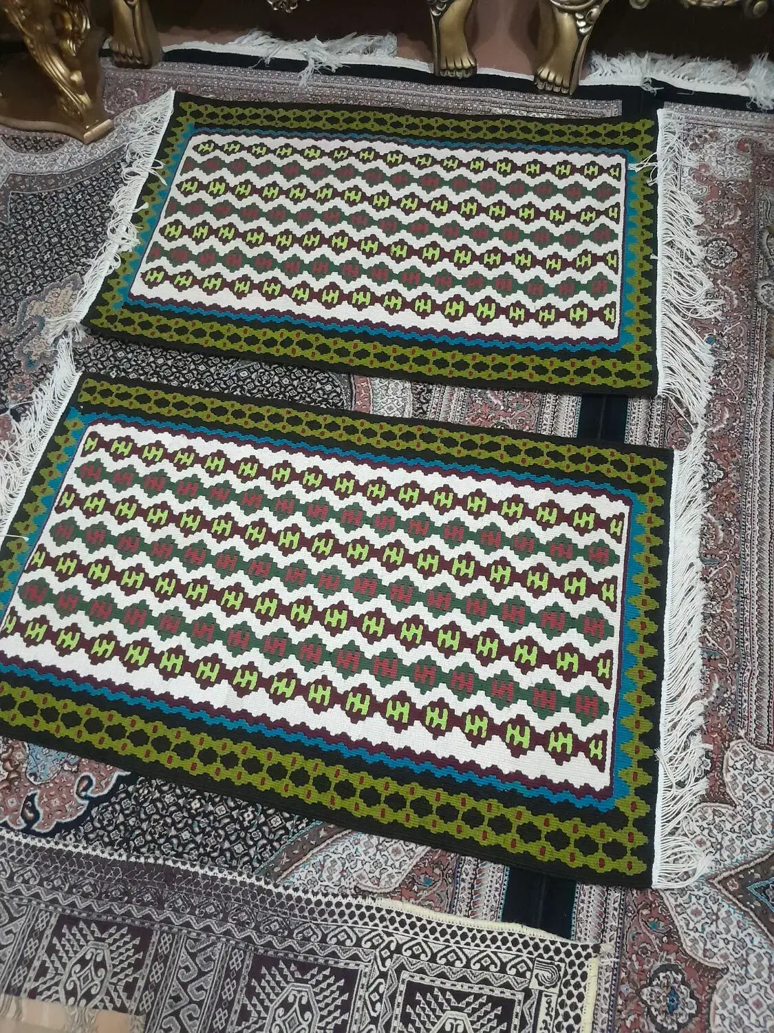 یک جفت گلیم|گلیم، جاجیم، گبه|اردبیل, |دیوار