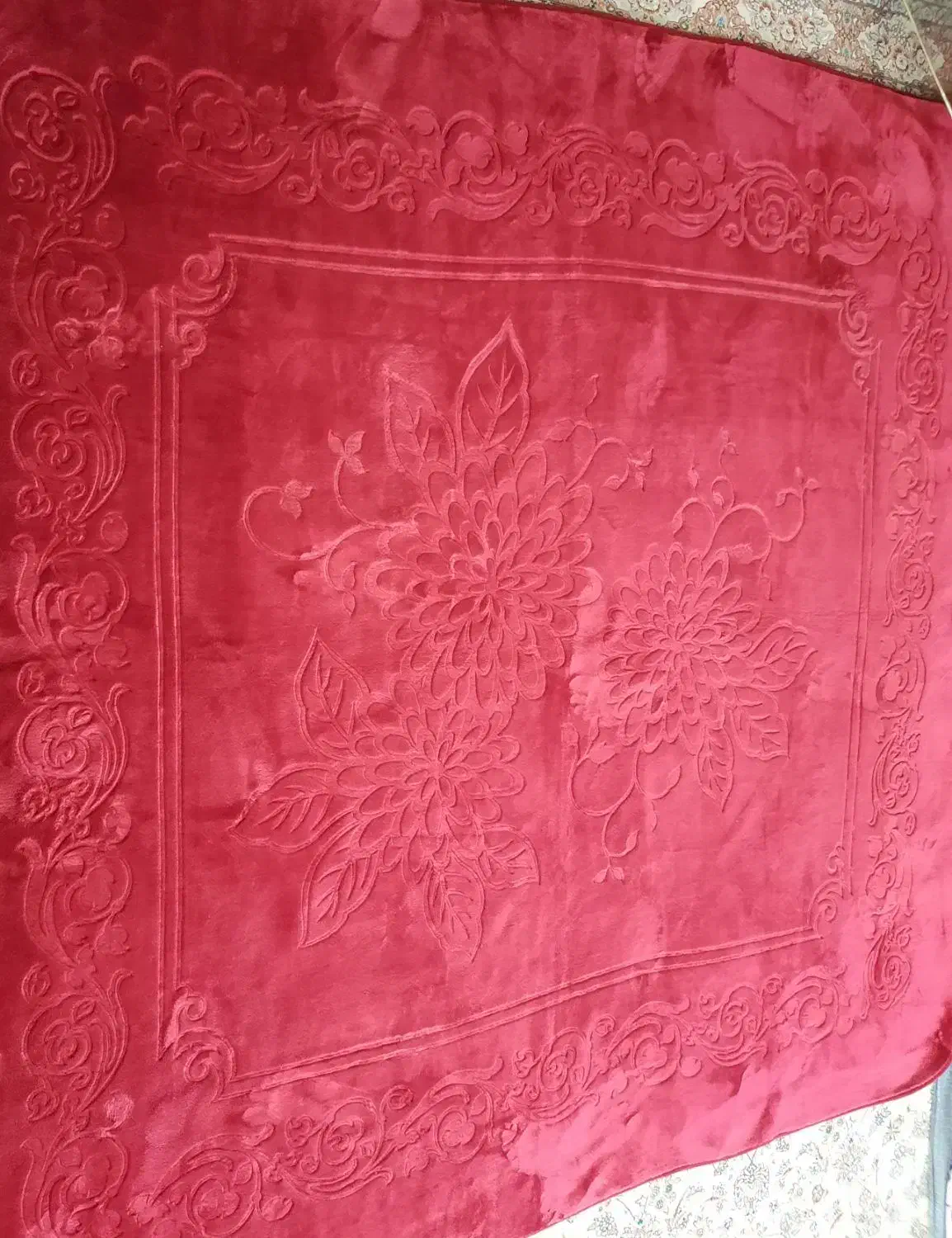 پتو گل برجسته گلبافت دونفره نو|رختخواب، بالش، پتو|کرج, شهرک فهمیده|دیوار