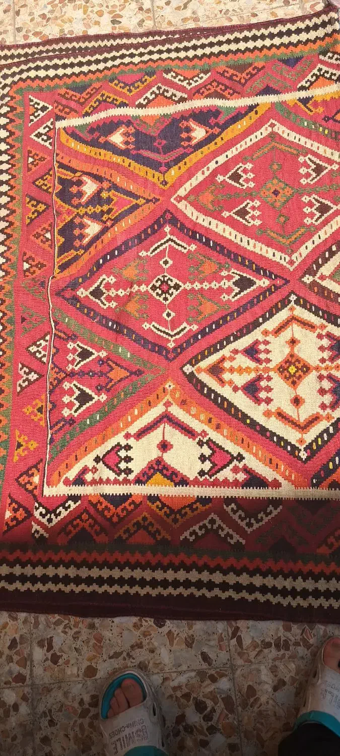 گلیم دستباف قشقایی|گلیم، جاجیم، گبه|شیراز, تل حسین‌آباد|دیوار