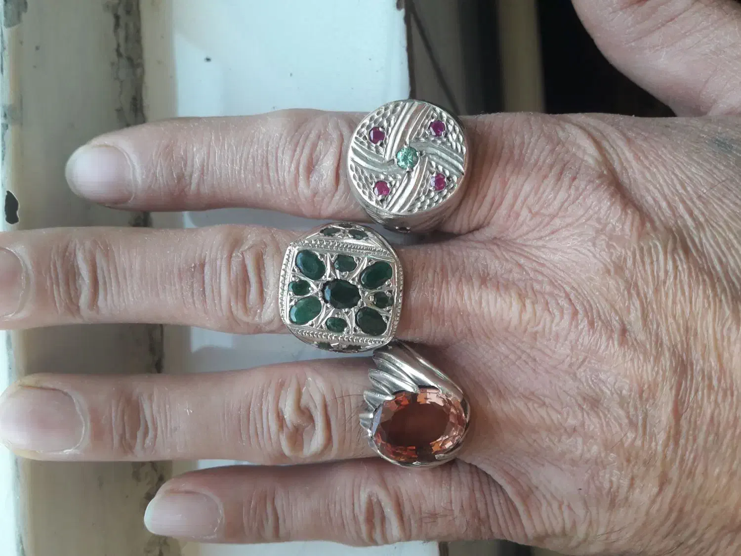 انگشترنقره جواهری وعقیق|جواهرات|تهران, افسریه جنوبی|دیوار