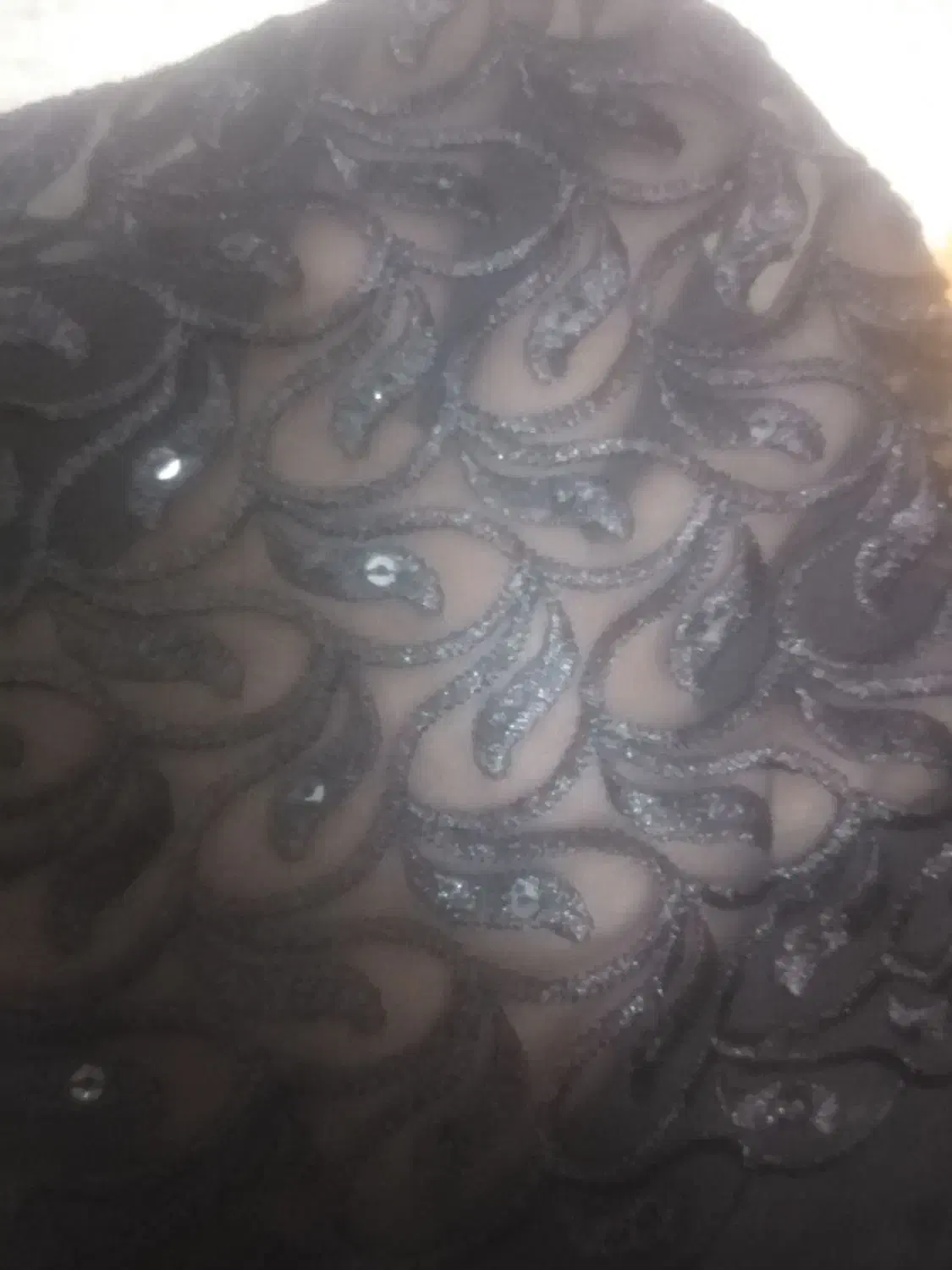 دو قواره پارچه چادری مشکی طرح دار خارجی|لباس|بروجرد, |دیوار