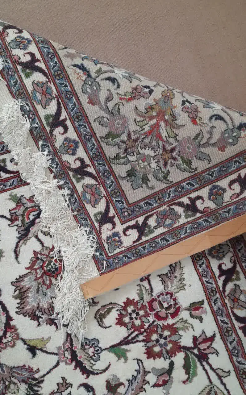 یک تخته فرش 12متری دستباف مشهد طرح افشان کرم|فرش|قم, چهل درخت‎|دیوار