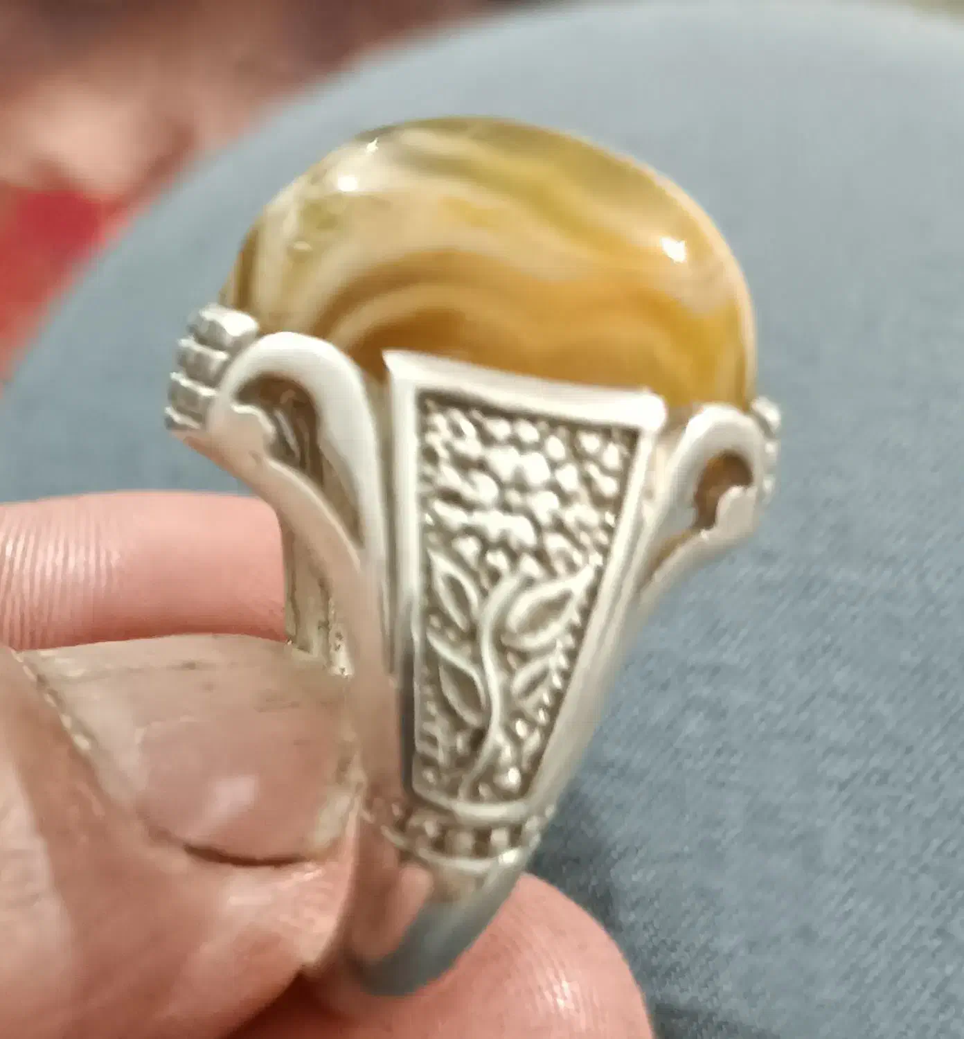 انگشتر عقیق سه پوست|جواهرات|تبریز, |دیوار