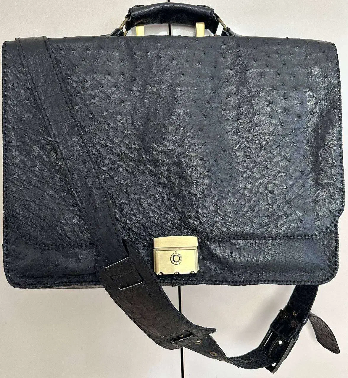 کیف کلاسیک اداری و کیف رودوشی با چرم شترمرغ|کیف، کفش، کمربند|اصفهان, بهارستان|دیوار