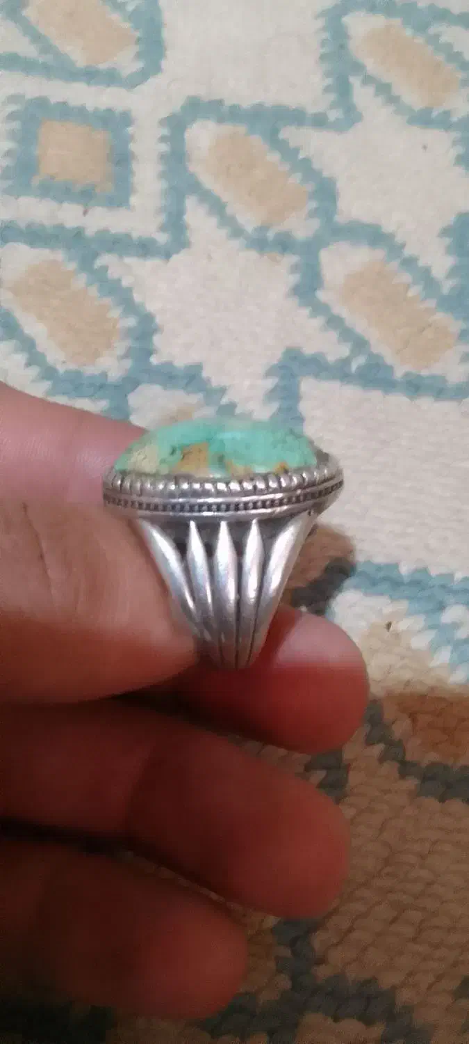 انگشتر فیروزه نیشابور رکاب دست ساز|جواهرات|سمنان, |دیوار