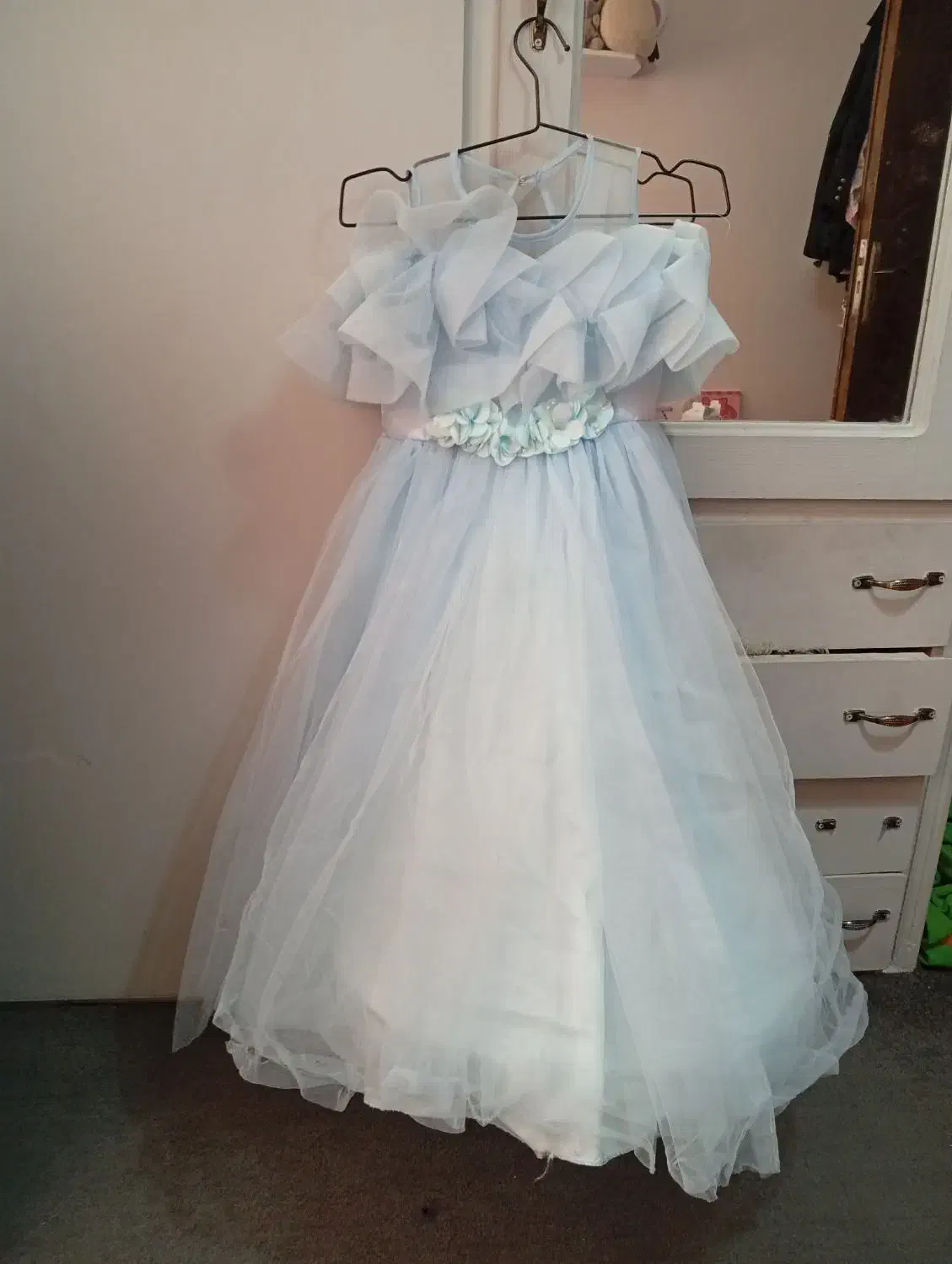 پیراهن دخترانه  حریر پرنسسی|لباس|نور, |دیوار