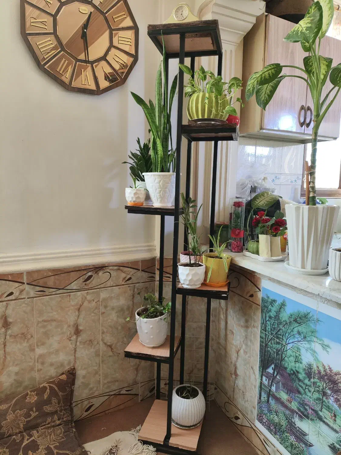 جای گلدان استند گلدان|صنایع دستی و سایر لوازم تزئینی|زابل, |دیوار